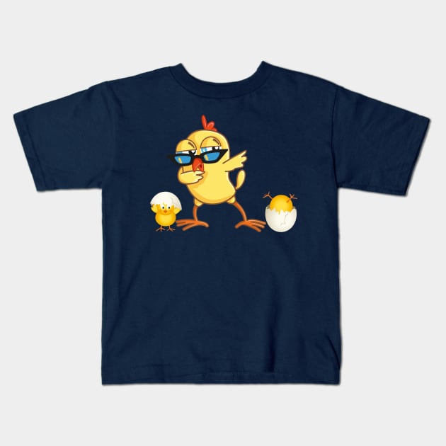 Cute Dabbing Chick Easter Kids T-Shirt by NI78